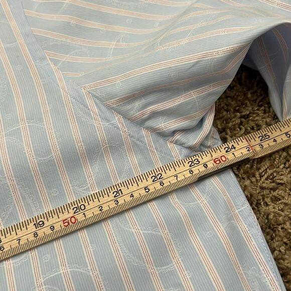 TED BAKER Archive Men's Button‎ Front Shirt Paisley Patter Blue Size 16.5 Neck - Picture 12 of 14